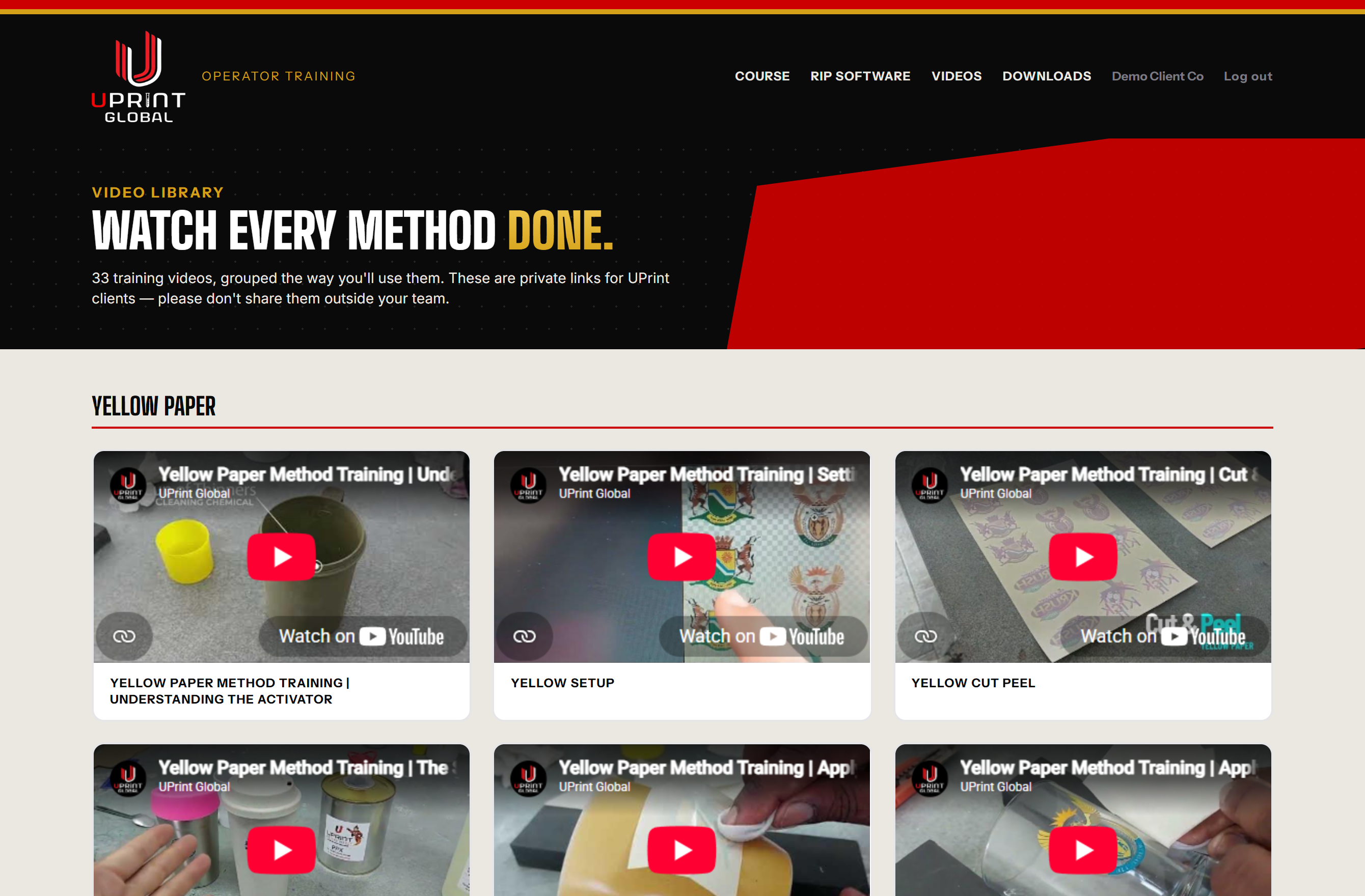 The video library: every method filmed being done for real